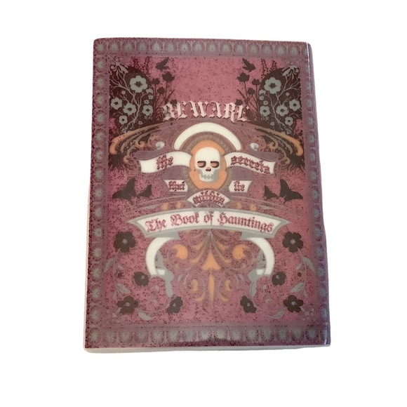 Ceramic Book Pot Pink Book of Hauntings Twisted Retreat book Box NEW - Picture 1 of 9